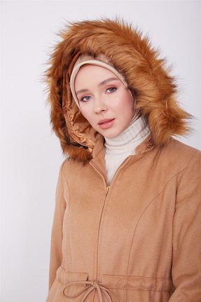 کاپشن حجاب قهوه ای زنانه گشاد Armine - کد 762599463