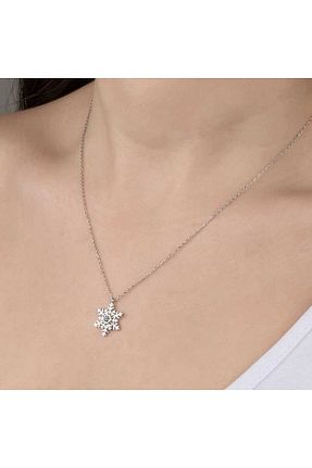 گردنبند نقره طلائی زنانه 925 عیار Giydirmece - کد 903134256