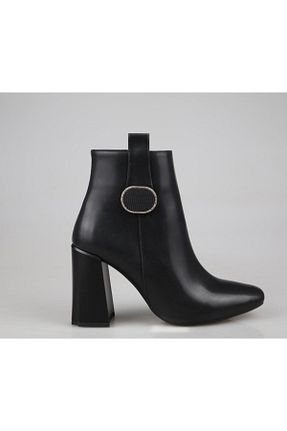 بوت / نیم بوت مشکی زنانه پاشنه پر MİSS PARK MODA - کد 874777354