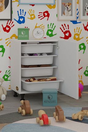 کابینت چند منظوره سفید Suntalam Kenzlife - کد 809416544