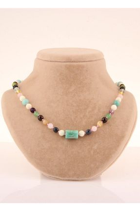 گردنبند جواهر نارنجی زنانه سنگ طبیعی OSMANLI DOĞAL TAŞ - کد 75833092