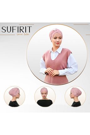 روسری صورتی پلی استر Sufirit - کد 874796065