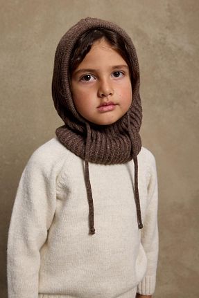 کلاه پشمی قهوه ای بچه گانه اکریلیک Fahhar Kids - کد 776931325