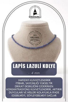 گردنبند جواهر آبی زنانه سنگ OSMANLI DOĞAL TAŞ - کد 701483170