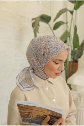 روسری آبی پنبه ای Gold Garden - کد 875147662