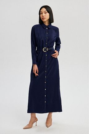 لباس حجاب سرمه ای زنانه نیمه فیت Touche Prive - کد 726065859