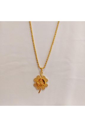 گردنبند جواهر زرد زنانه روکش طلا Zarifgoldimitasyon - کد 856361422