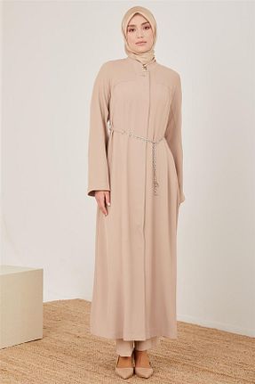 مانتو بلند حجاب بژ زنانه Armine - کد 678497603