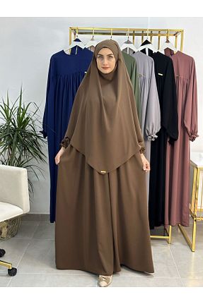 لباس قهوه ای زنانه اورسایز R&S modibone - کد 874818248