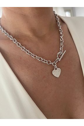 گردنبند جواهر طوسی زنانه روکش طلا Hoop jewelery - کد 874815321