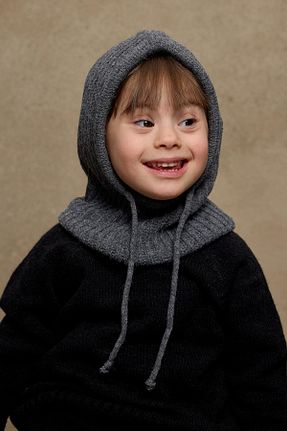 کلاه پشمی طوسی بچه گانه اکریلیک Fahhar Kids - کد 874824474