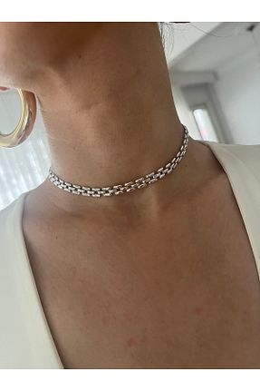 گردنبند جواهر طوسی زنانه روکش طلا Hoop jewelery - کد 874824164