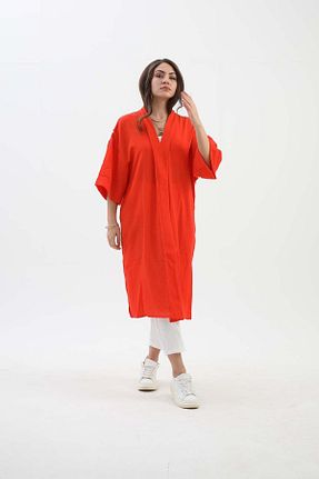 کیمونو و کافتان نارنجی زنانه پلی استر TUA MODA - کد 869396153