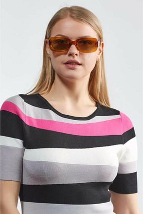 عینک آفتابی قهوه ای زنانه مستطیل Gabba Eye - کد 152676594