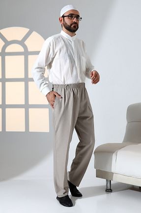 شلوار قهوه ای مردانه پارچه ihvanonline - کد 870881349
