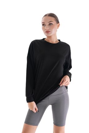 سوئیشرت مشکی زنانه ساده HOFY - کد 874833841