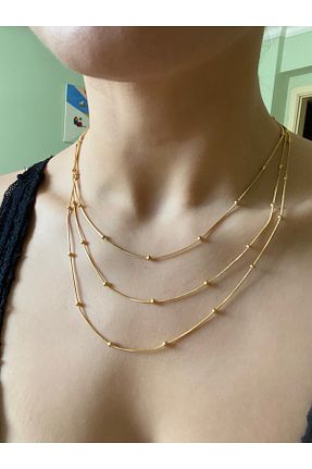 گردنبند استیل ( فولاد ) بژ استیل (فولاد) Acra Jewelry - کد 874871757