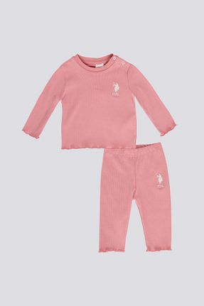 ست نوزادی صورتی بچه گانه پنبه ای U.S. Polo Assn. - کد 874941935