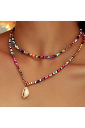 گردنبند جواهر رنگی زنانه منجق Store - کد 874907660