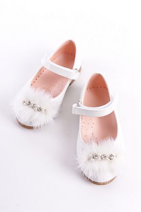 بابت سفید بچه گانه چرم لاکی KATEYLER - کد 897605981
