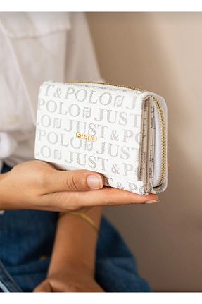 کیف پول سفید زنانه سایز متوسط Just Polo - کد 874916167