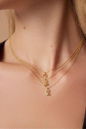 گردنبند نقره زرد زنانه 925 عیار orchards - کد 874916962