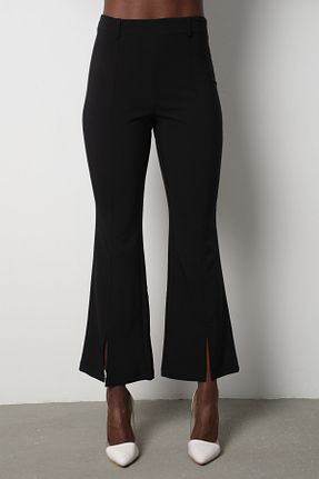 شلوار مشکی زنانه پارچه MODA - کد 864990625
