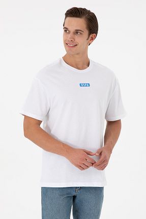 تیشرت سفید مردانه اورسایز U.S. Polo Assn. - کد 833125682