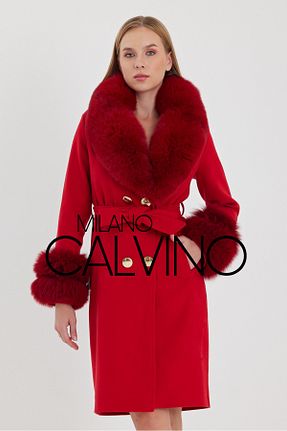 پالتو قرمز زنانه رگولار Milano Calvino - کد 213671087