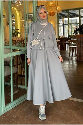 کت طوسی زنانه Relaxed HEQA - کد 819203646