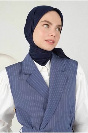 روسری سرمه ای پلی استر HEQA - کد 830306729