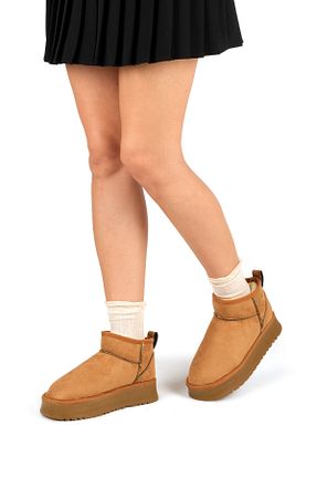 بوت / نیم بوت قهوه ای زنانه جیر Akka Shoes - کد 874960265
