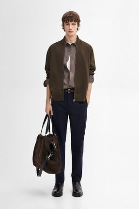 رویه خاکی مردانه پنبه ای Massimo Dutti - کد 874977915
