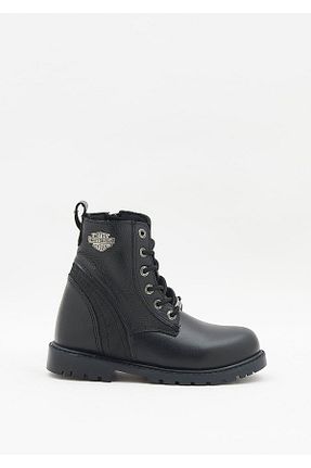 بوت / نیم بوت مشکی بچه گانه پاشنه تخت Harley Davidson - کد 759248901
