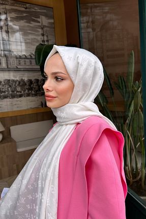 شال سفید زنانه کشمیر hkpolo - کد 874981080