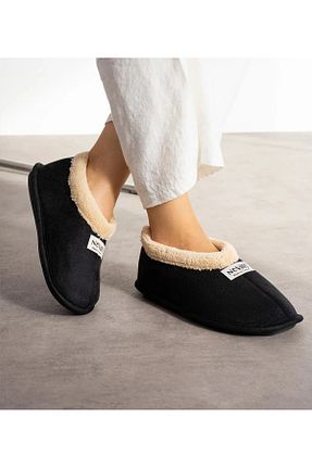 بوت خانگی مشکی زنانه مخملی WOSSE - کد 874995463