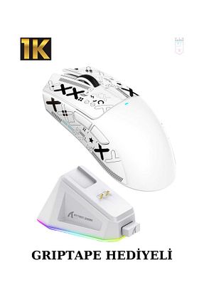ماوس گیمر سفید 15000 Dpi ve üstü Attack Shark - کد 875000068