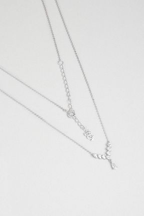 گردنبند نقره سفید زنانه 925 عیار So Chic - کد 874990188