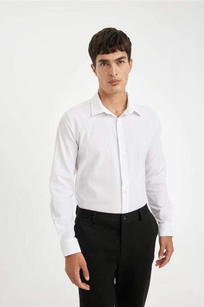 پیراهن سفید مردانه رگولار Defacto - کد 855459775