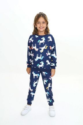 ست بالاتنه و پائین تنه آبی بچه گانه بافتنی My Kids Wear - کد 875004840