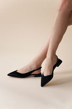 کفش پاشنه بلند کلاسیک مشکی زنانه ساتن Lizzu - کد 875004488