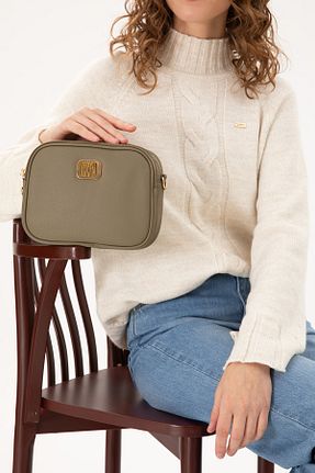 کیف دوشی خاکی زنانه چرم مصنوعی U.S. Polo Assn. - کد 875017098