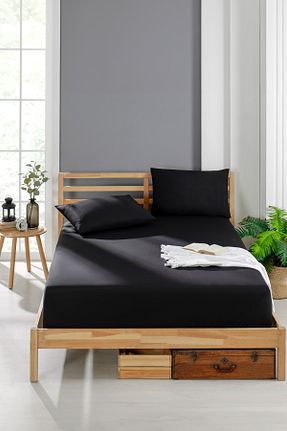 ست ملحفه دونفره مشکی کش دار Genel Markalar - کد 822370625