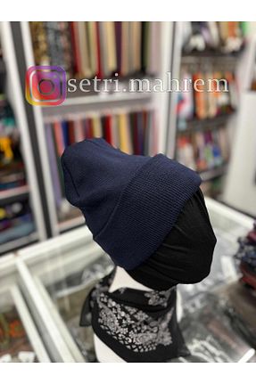 کلاه پشمی سرمه ای زنانه اکریلیک DALMAÇ TEKSTİL - کد 875083118