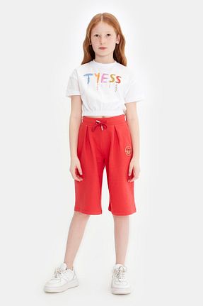شلوار کرمگن قرمز بچه گانه ساق پهن Tyess - کد 666057992