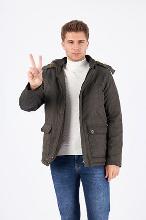 پالتو پشمی خاکی مردانه Relaxed Aypa - کد 875028840
