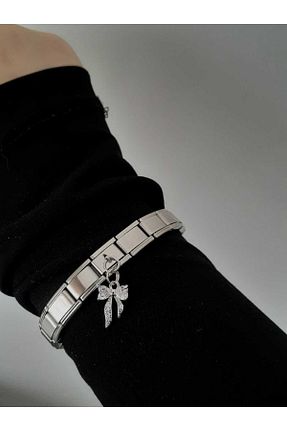 دستبند استیل (فولاد) متالیک زنانه استیل (فولاد) bijoux uniques - کد 874786616