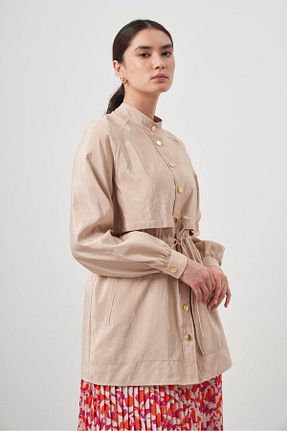 ترنچکت بژ زنانه Mizalle - کد 875130428