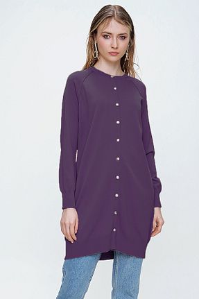 رویه حجاب بنفش زنانه پنبه پلی استر Nuss - کد 875124973