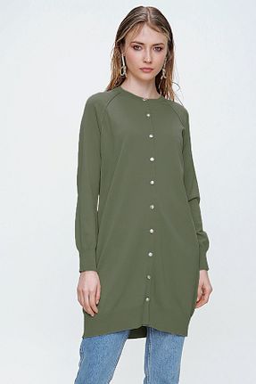 رویه حجاب خاکی زنانه پنبه پلی استر Nuss - کد 875129008
